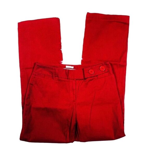 Nine & Co. Red Textured Bootcut Pants - Size 6 - Picture 2 of 11